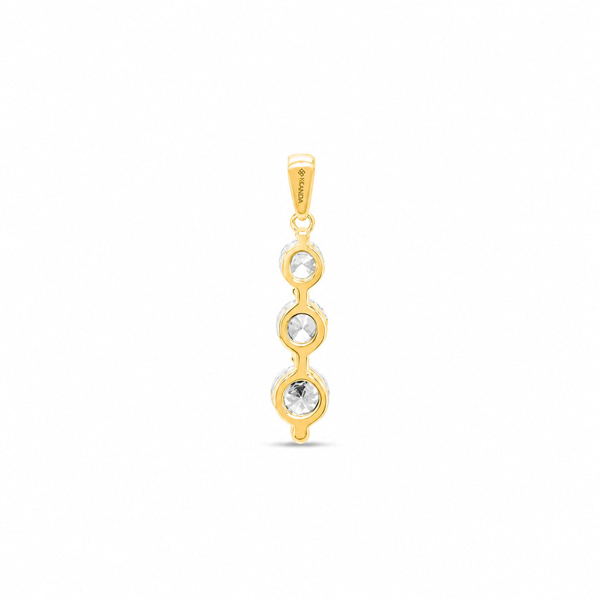 JCK Vegas Finds- 14K Yellow Gold Natural Earth Mined Diamond ( SI G-H) Journey Pendant 0.50 Ct. V32534708 4