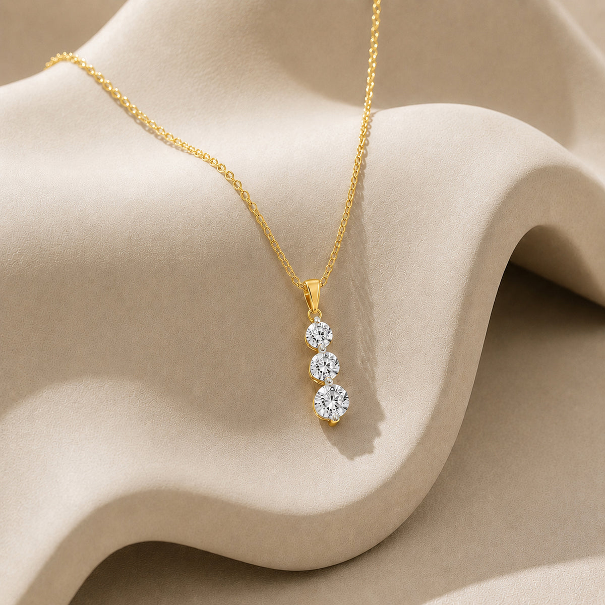JCK Vegas Finds- 14K Yellow Gold Natural Earth Mined Diamond ( SI G-H) Journey Pendant 0.50 Ct. V32534708 5