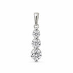 JCK Vegas Finds- 14K White Gold Natural Earth Mined Diamond  ( SI G-H) Journey Pendant 0.50 Ct._8527328