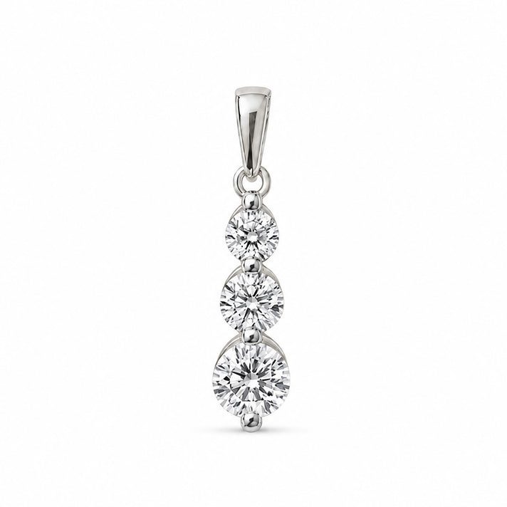 JCK Vegas Finds- 14K White Gold Natural Earth Mined Diamond (SI G-H) Journey Pendant 0.50 Ct. 8527328 1