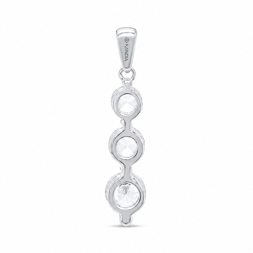 JCK Vegas Finds- 14K White Gold Natural Earth Mined Diamond  ( SI G-H) Journey Pendant 0.50 Ct._8527328_4