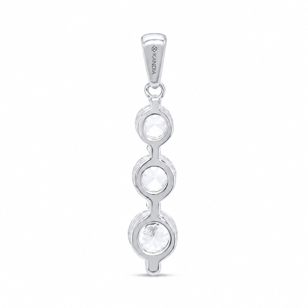 JCK Vegas Finds- 14K White Gold Natural Earth Mined Diamond  ( SI G-H) Journey Pendant 0.50 Ct. V32520836 4