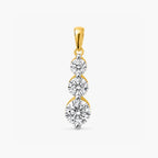 MEGA WAREHOUSE CLEARANCE DEAL - New York Close Out -14K Yellow Gold Natural Diamond I1-I2/GH Trilogy Pendant 1.00 Ct._8527334
