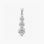 MEGA WAREHOUSE CLEARANCE DEAL New York Close Out - 14K White Gold Natural Diamond I1-I2/GH Trilogy Pendant 1.00 Ct._8527341
