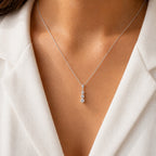 MEGA WAREHOUSE CLEARANCE DEAL New York Close Out - 14K White Gold Natural Diamond I1-I2/GH Trilogy Pendant 1.00 Ct._8527341