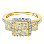 NY Close Out Deal- 14K Yellow Gold Natural Yellow Diamond (SI) and Natural White Diamond (I1-I2) Ring 1.75 Ct, Gold Wt. 4.20 Gms_8527351_1
