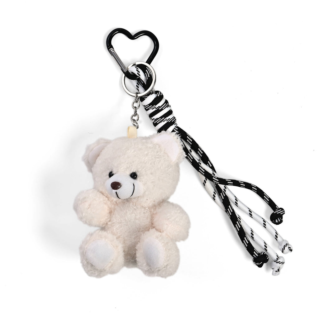 Set of 3 Teddy Bear Plush Keychains (24cm) - Khaki, Brown & White_8528065_3