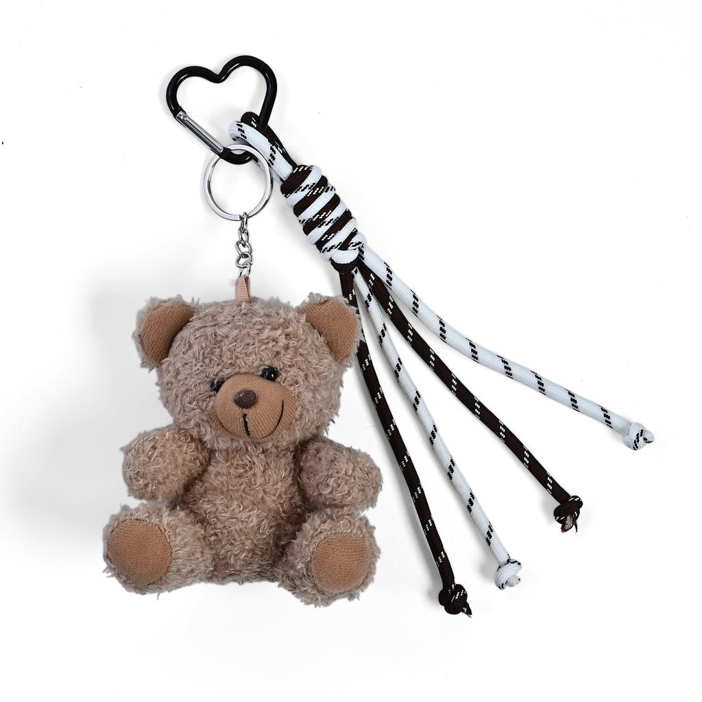 Set of 3 Teddy Bear Plush Keychains (24cm) - Khaki, Brown & White_8528065_5