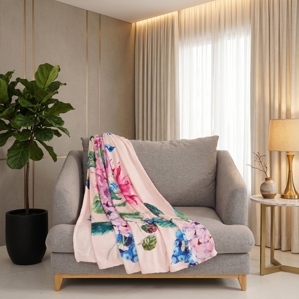 LIVMORE Patterned Blanket (Size 150x1 cm) - Multi Color_8528068
