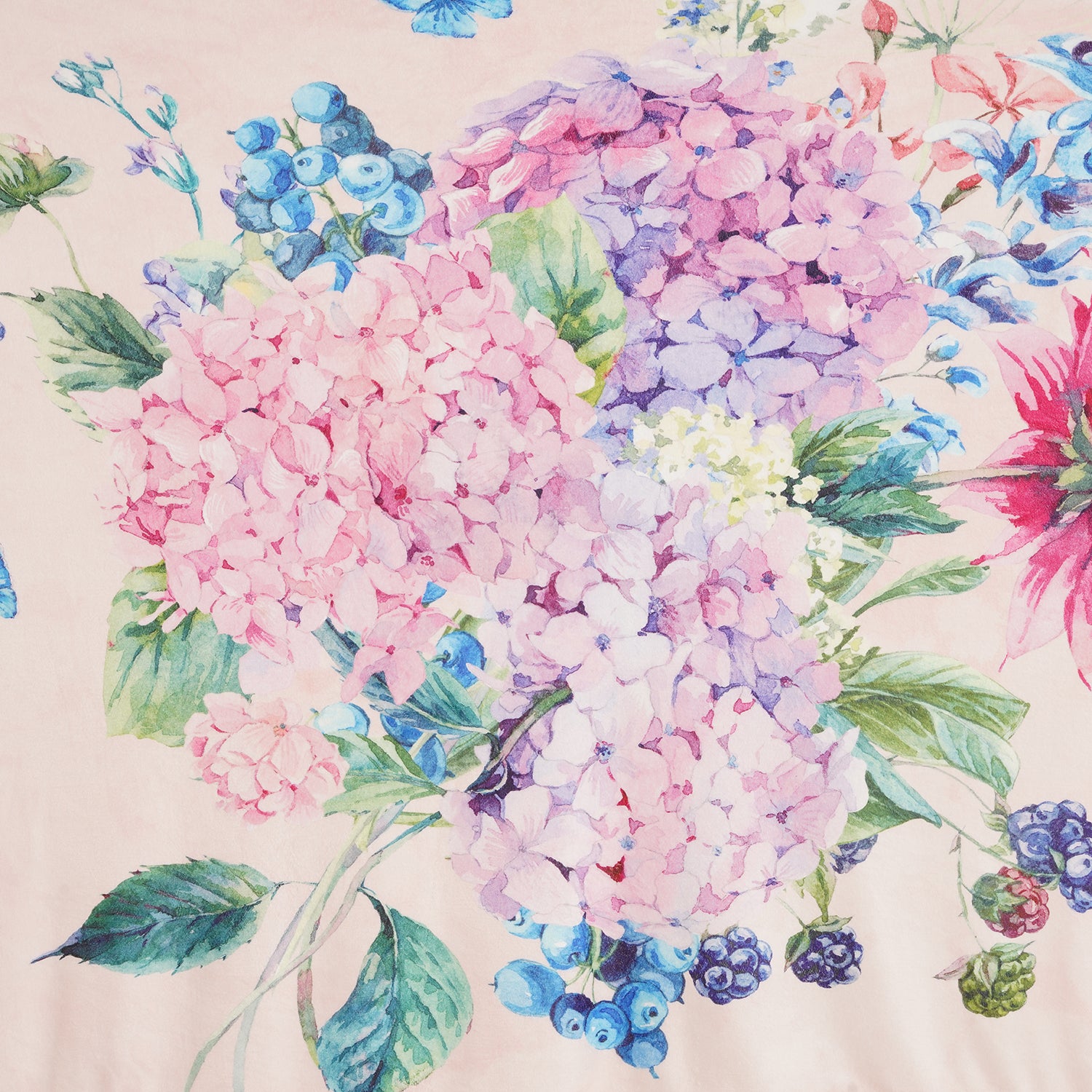 LIVMORE Single-Sided Digital Print Flannel Blanket (150x200cm) - Hydrangeas V32520994 2