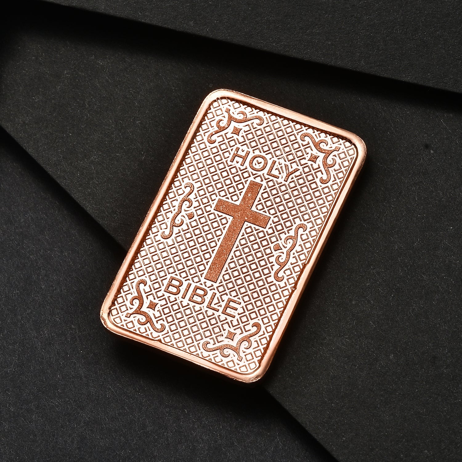First Time Ever - Solid 999 Fine Copper Holy Bible Cross Bar - 10 Grams V32356385 2