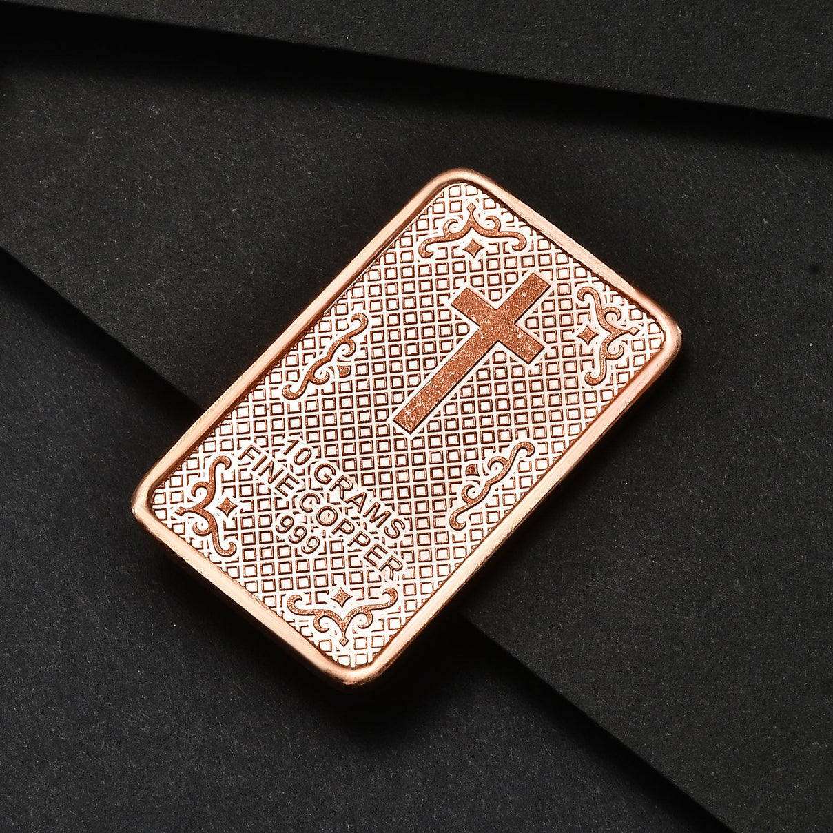First Time Ever - Solid 999 Fine Copper Holy Bible Cross Bar - 10 Grams V32356385 3