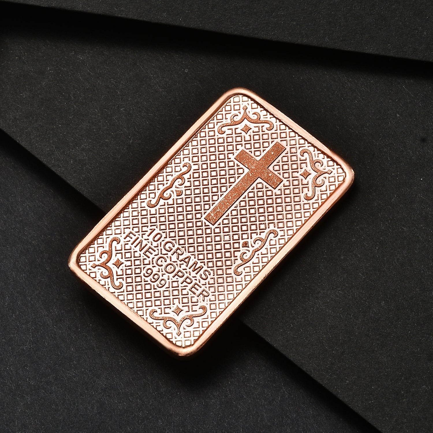 First Time Ever - Solid 999 Fine Copper Holy Bible Cross Bar - 10 Grams V32356726 3