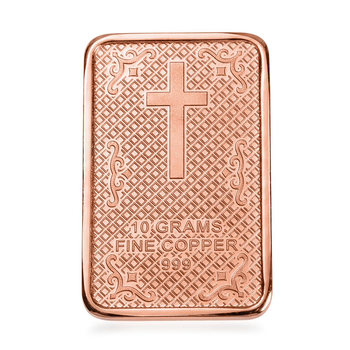 First Time Ever - Solid 999 Fine Copper Holy Bible Cross Bar - 10 Grams V32361660 4