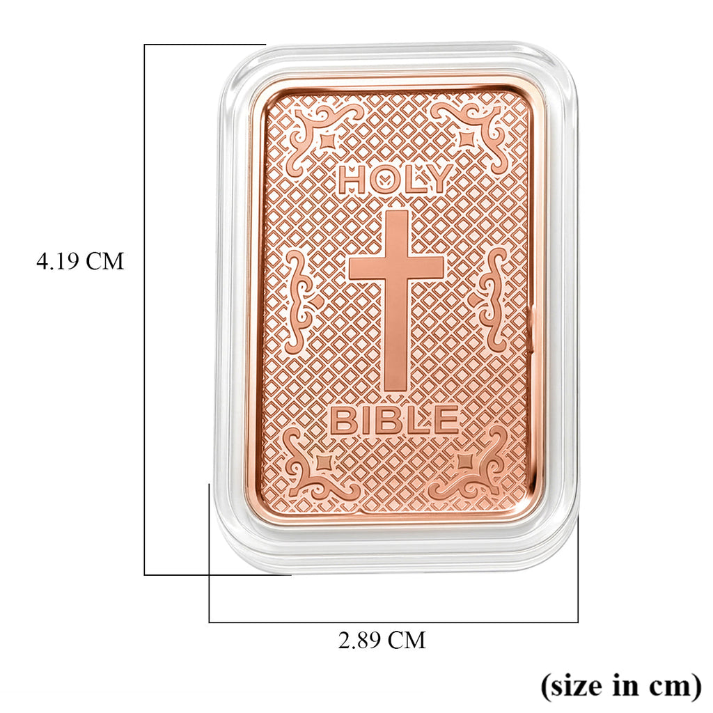 First Time Ever - Solid 999 Fine Copper Holy Bible Cross Bar - 10 Grams