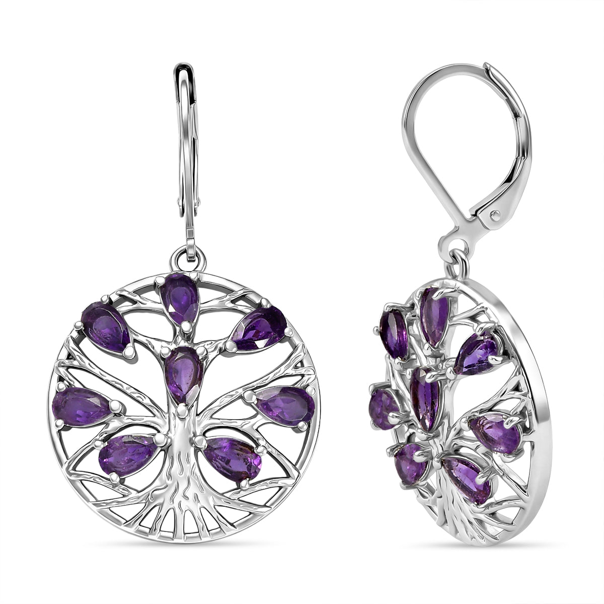 EverTrue - African Amethyst Earring with Lever Back 3.34 Ct. 8528095 0