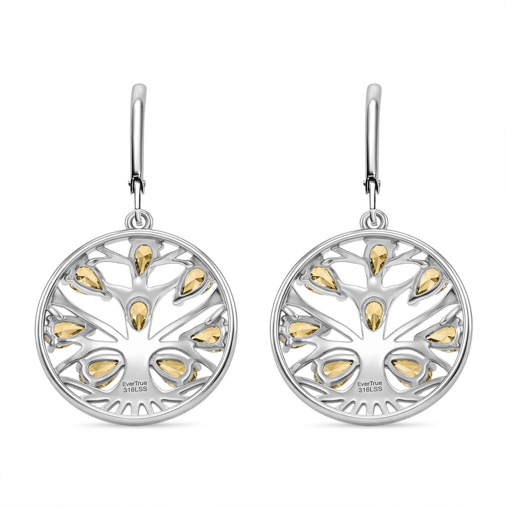 EverTrue - Citrine Tree of Life Earring with Lever Back 3.22 Ct._8528096_4