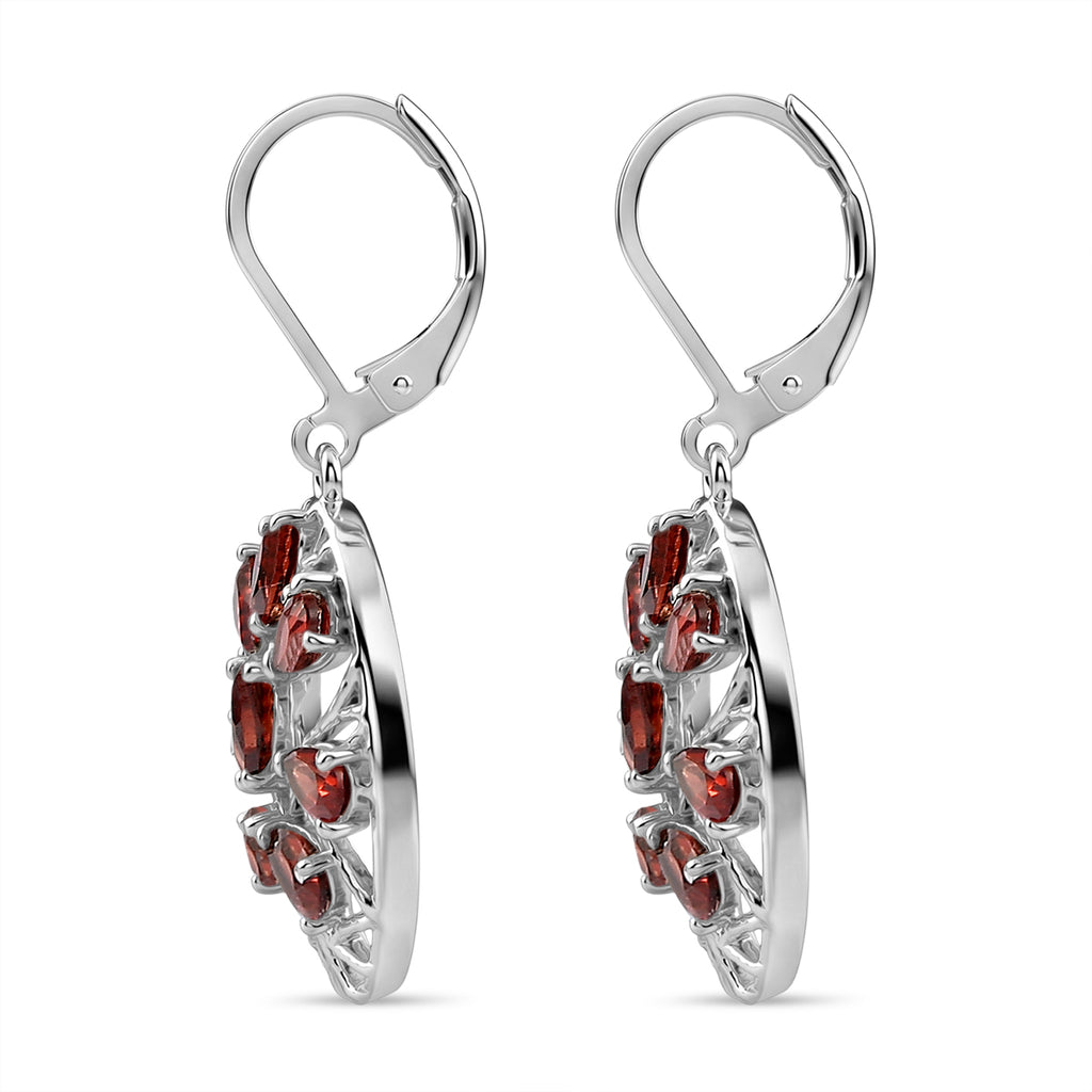 EverTrue - Red Garnet Earring with Lever Back 4.28 Ct._8528098_3