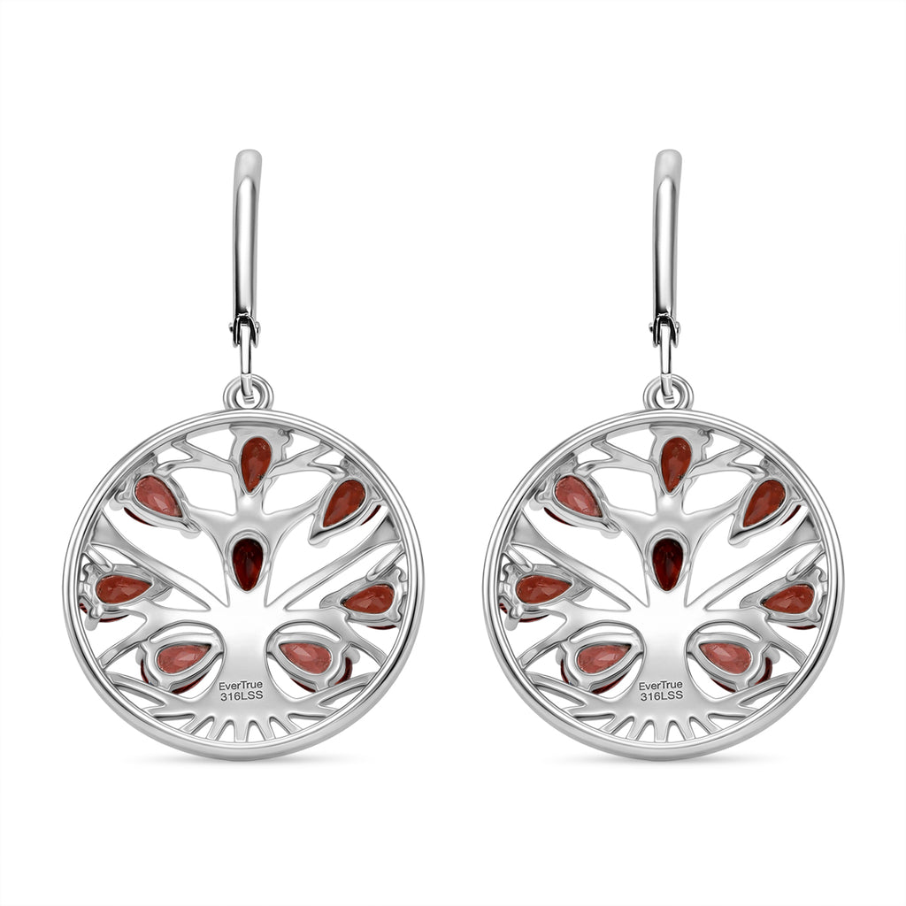 EverTrue - Red Garnet Earring with Lever Back 4.28 Ct._8528098_4