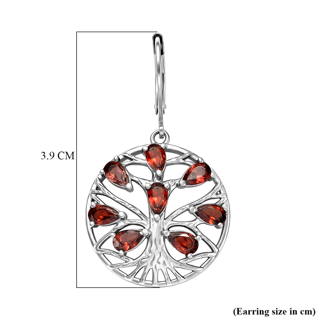 EverTrue - Red Garnet Earring with Lever Back 4.28 Ct._8528098_5