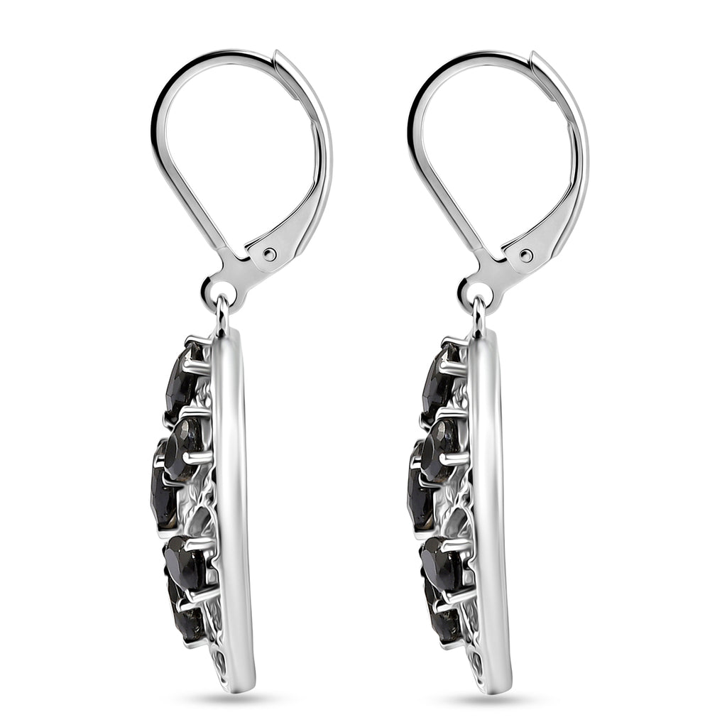 EverTrue - Black Spinel Earring with Lever Back 4.72 Ct._8528109_3