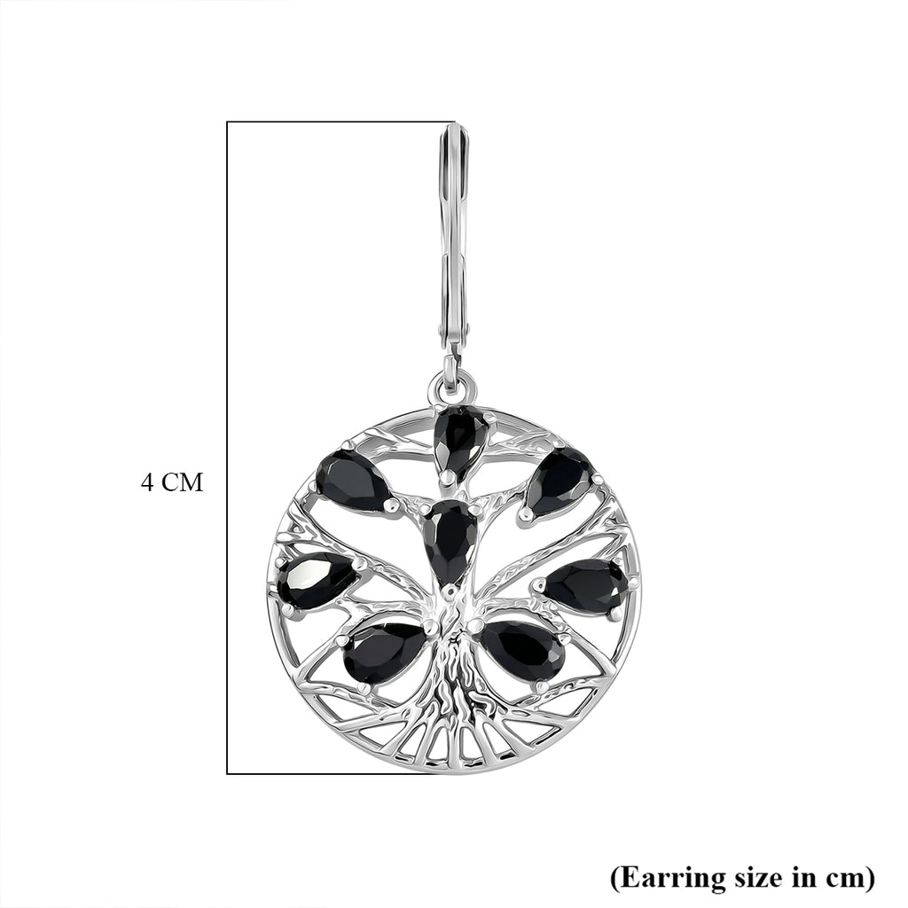 EverTrue - Black Spinel Earring with Lever Back 4.72 Ct._8528109_5