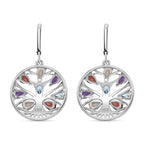 EverTrue - Orissa Rose Garnet & Multi Gemstones Earring with Lever Back 3.80 Ct._8528110_4