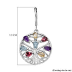EverTrue - Orissa Rose Garnet & Multi Gemstones Earring with Lever Back 3.80 Ct._8528110_5