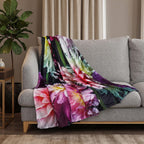 LIVMORE Single-Sided Digital Print Flannel Blanket (150x200cm) - Dahlias_8528115