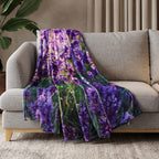 LIVMORE Single-Sided Digital Print Flannel Blanket (150x200cm) - Lavender_8528119