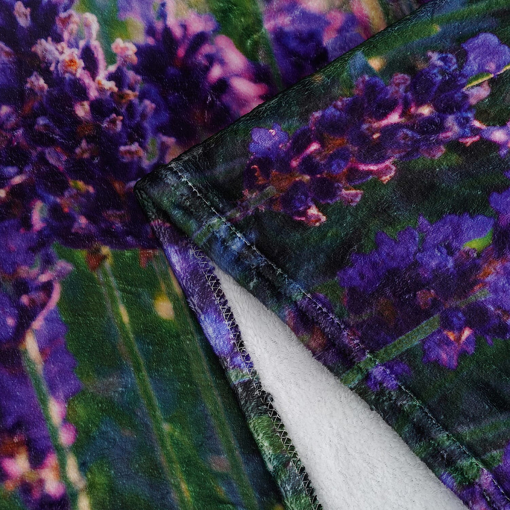 LIVMORE Single-Sided Digital Print Flannel Blanket (150x200cm) - Lavender_8528119_2