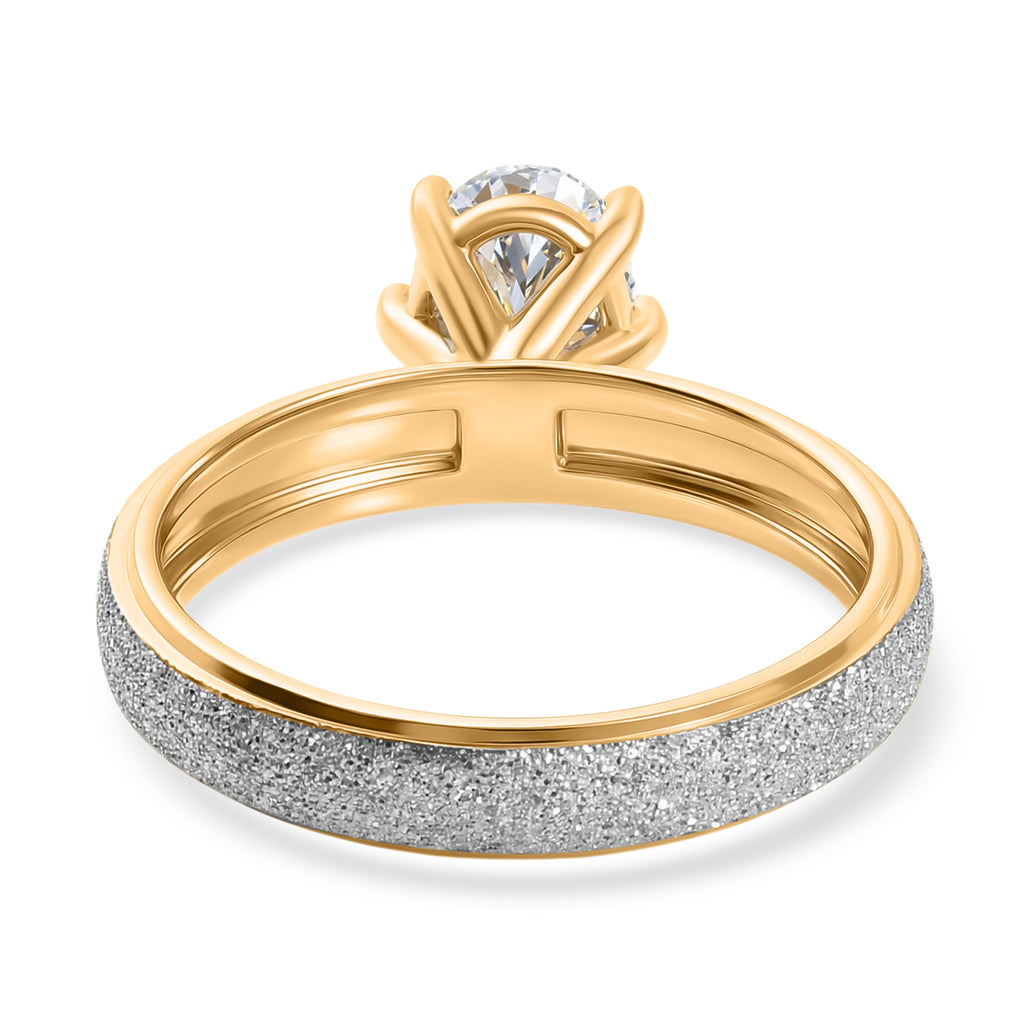 Luxuriant - Lab Grown Diamond (SI/G-H) Oval Cut Solitaire Ring in 18K Vermeil Yellow Gold Overlay Sterling Silver 1.00 Ct._8528130_4