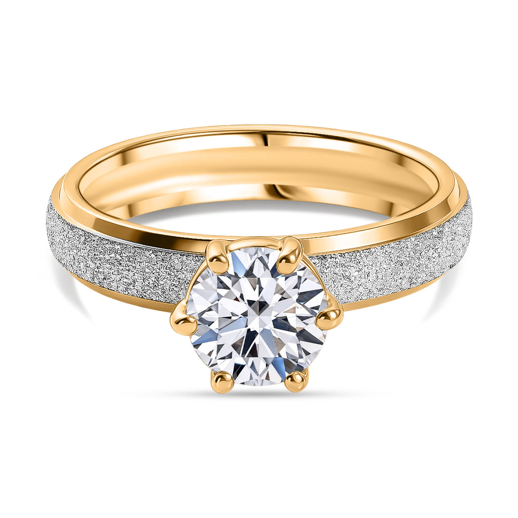 Luxuriant SI-G/H Lab Grown Diamond Solitaire Ring in 18K Vermeil Yellow Gold Plated & Rhodium Overlay Sterling Silver 1.00 Ct._8528157
