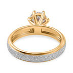 Luxuriant SI-G/H Lab Grown Diamond Solitaire Ring in 18K Vermeil Yellow Gold Plated & Rhodium Overlay Sterling Silver 1.00 Ct._8528157_4