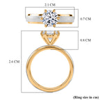 Luxuriant SI-G/H Lab Grown Diamond Solitaire Ring in 18K Vermeil Yellow Gold Plated & Rhodium Overlay Sterling Silver 1.00 Ct._8528157_5