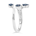 GP - Blue Diamond & Blue Sapphire Shooting Star Ring in Rhodium Overlay Sterling Silver_8528227_3