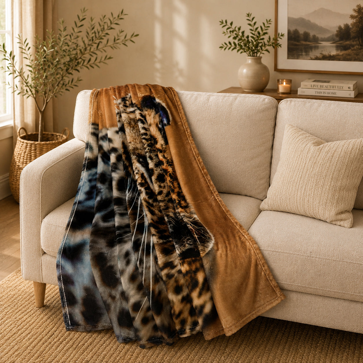 LIVMORE Patterned Blanket (Size 150x1 cm) - Yellow 8528431 0