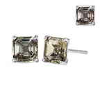 Collector Edition- Rhapsody 950 Platinum AAAA Asscher Cut Natural TURKIZITE Earring with Screw Back 5.25 Cts_8528562