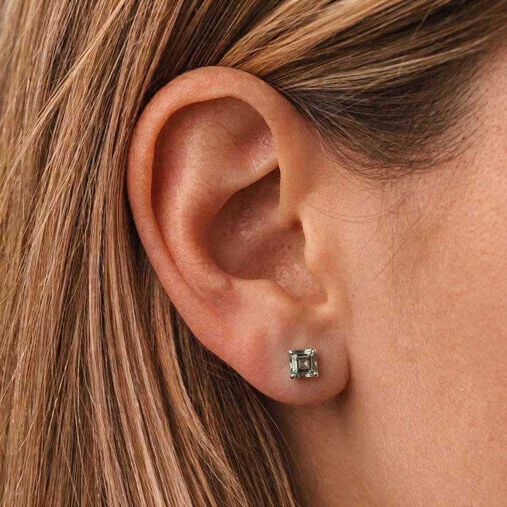 Collector Edition- Rhapsody 950 Platinum AAAA Asscher Cut Natural TURKIZITE Earring with Screw Back 5.25 Cts 8528562 2