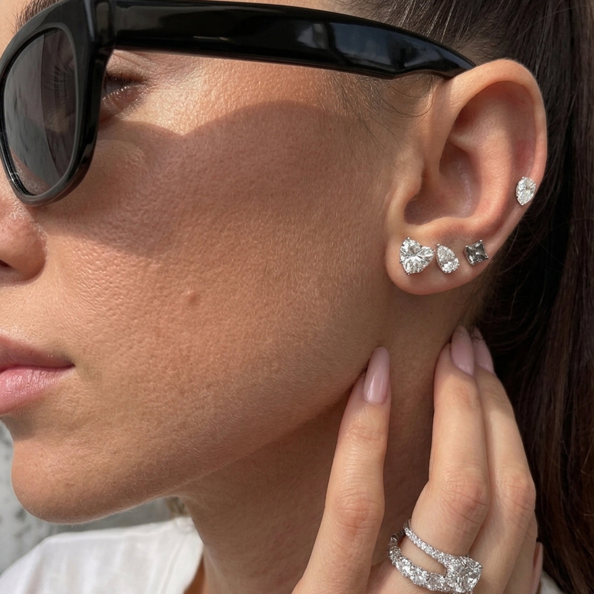 Collector Edition- Rhapsody 950 Platinum AAAA Asscher Cut Natural TURKIZITE Earring with Screw Back 5.25 Cts V32607875 4