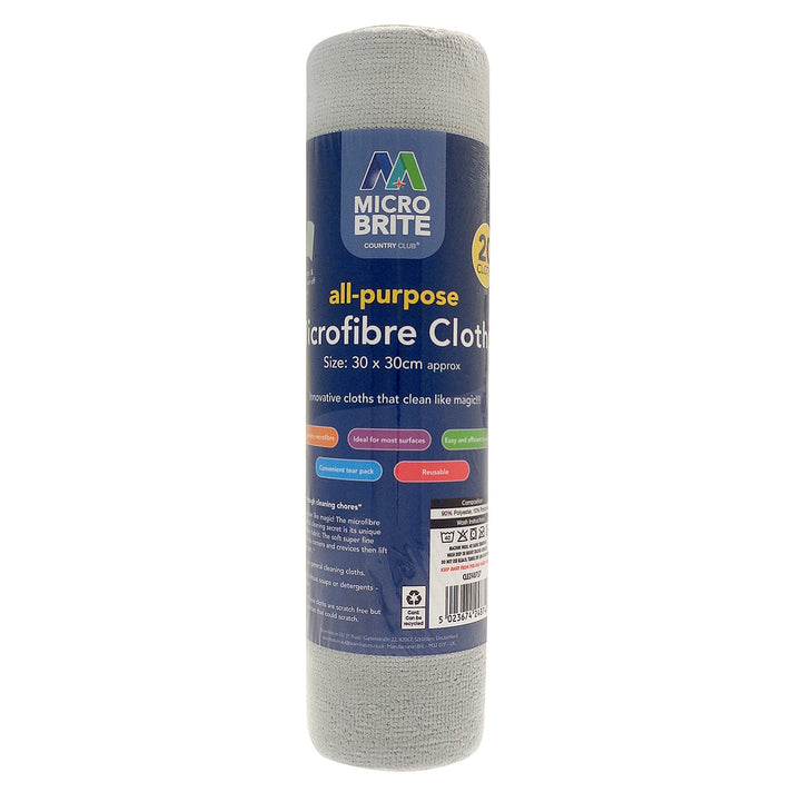 Microfibre 20pk Easyclean Tear-off Microfibre Towel - Grey 8528684 1