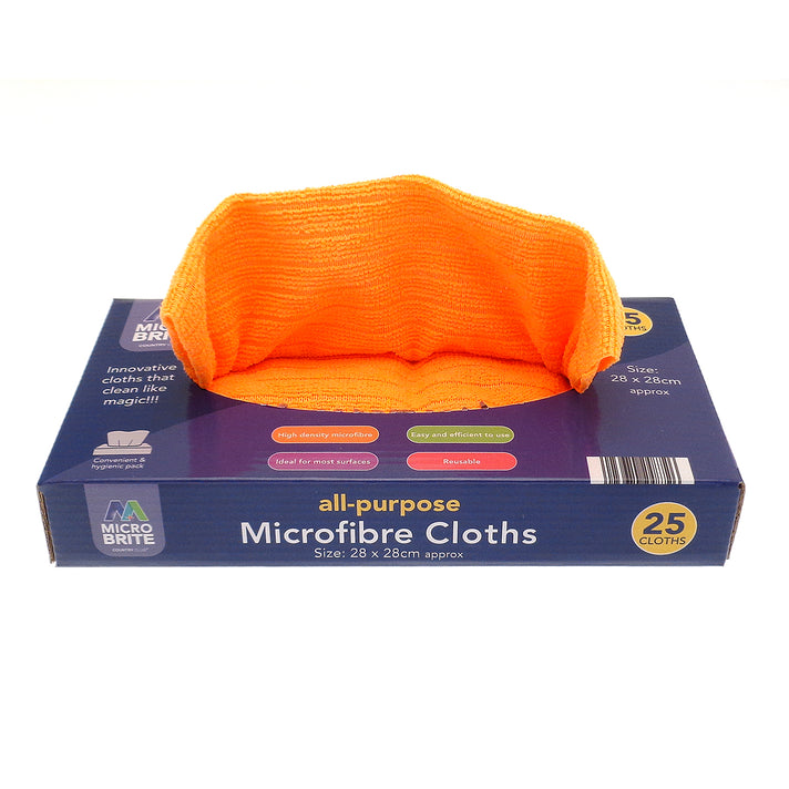 Microfibre 25pc Easyclean Microfibre Cloth - Orange 8528688 1