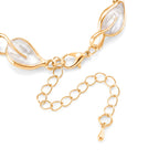 Bloomstone Collection - Abalone Shell Leaf-Shaped Link Bracelet (Size - 6.5-2 Ext)