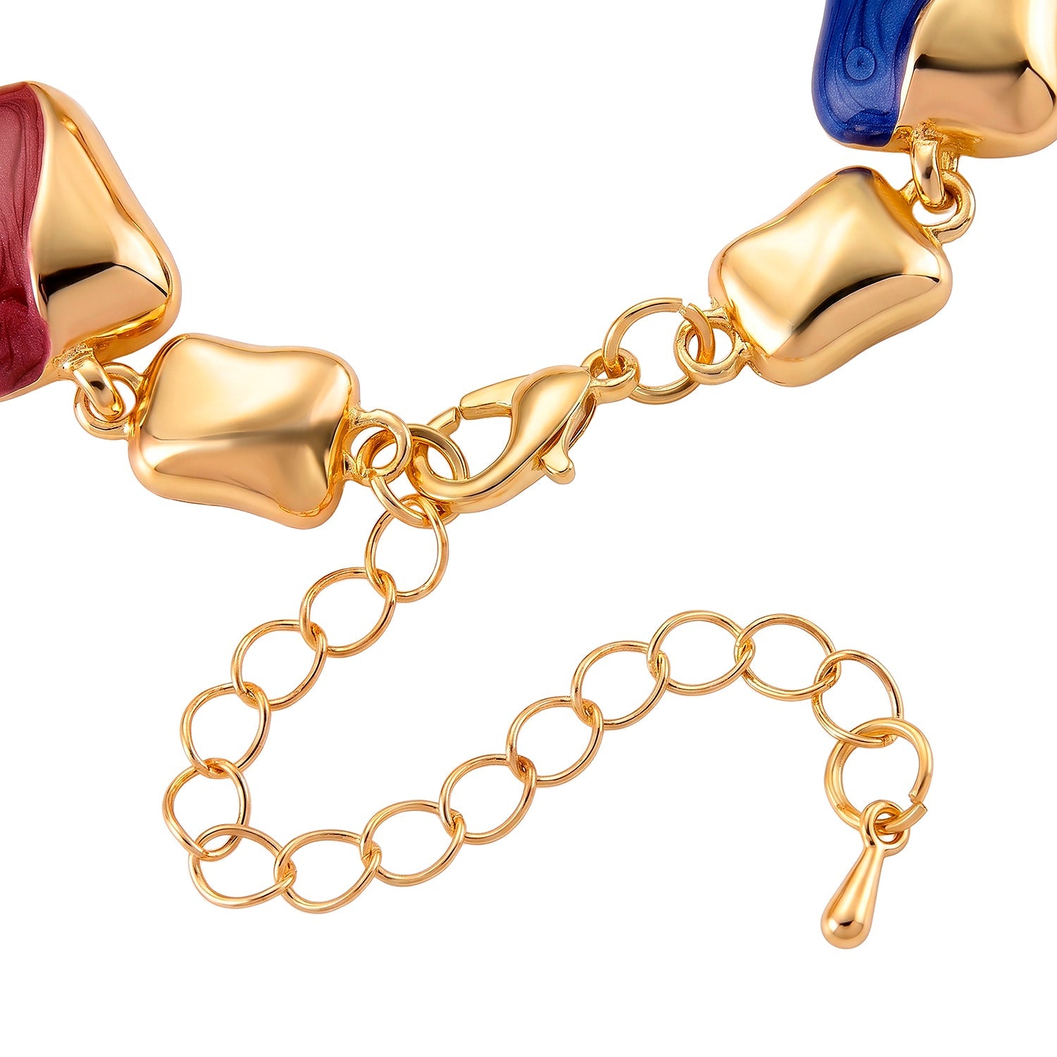 Bloomstone Collection - Glossy Enamel Stones Abstract Bracelet (Size - 6.25-2 Ext) V32363845 5