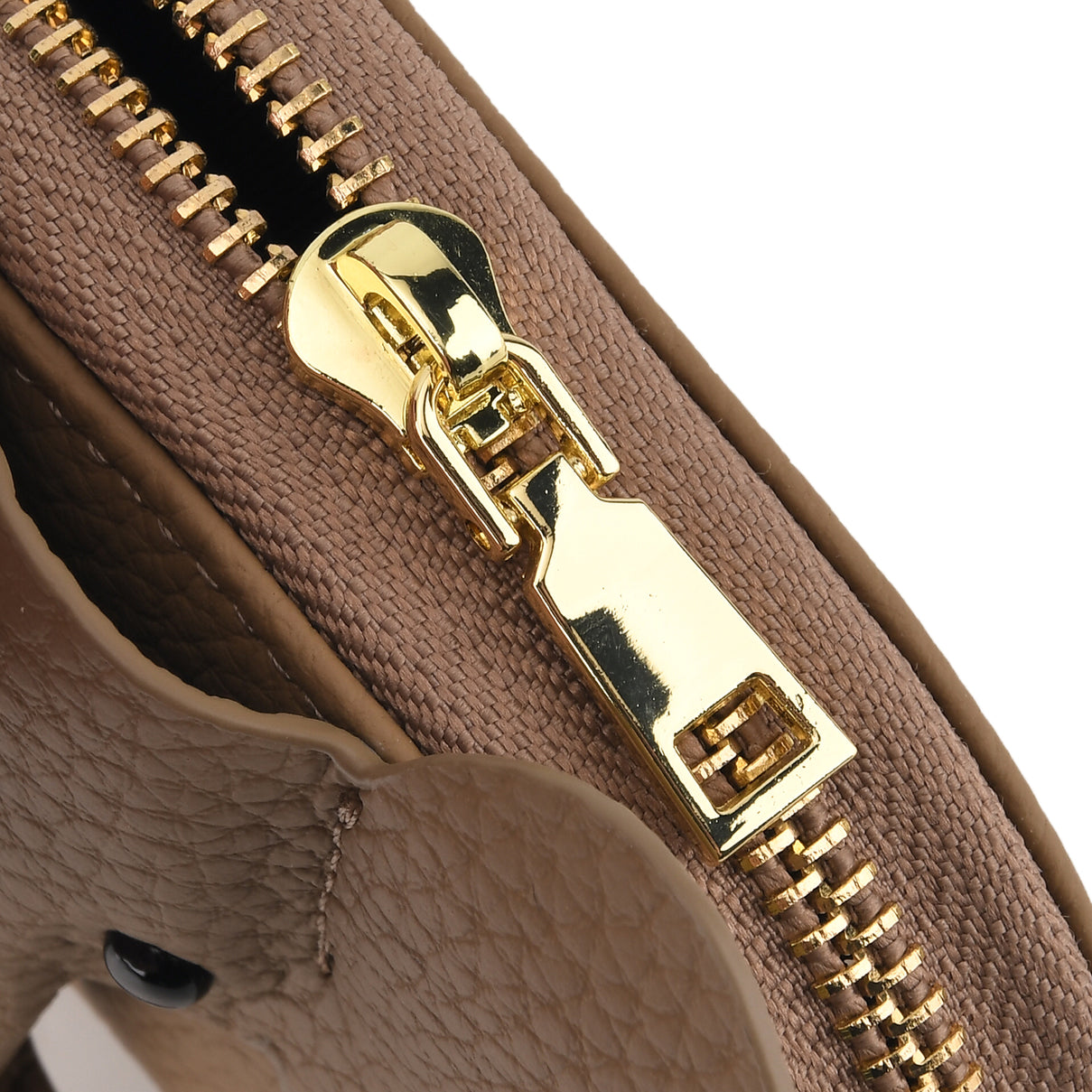 Genuine Leather Elephant RFID Zip Around Card Holder Wallet - Khaki V32520235 7