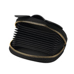 Genuine Leather Elephant RFID Zip Around Card Holder Wallet - Black_8529492_5
