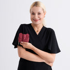 Genuine Leather Elephant RFID Zip Around Card Holder Wallet - Burgundy_8529499_2