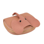 Genuine Leather Elephant RFID Zip Around Card Holder Wallet - Pink_8529500_7