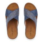 Shoetree Comfort Wisteria Ladies Lightweight Cross Over Mule With Diamante Trim And  Flexible Outsole (Size 5) - Navy_8530106_3
