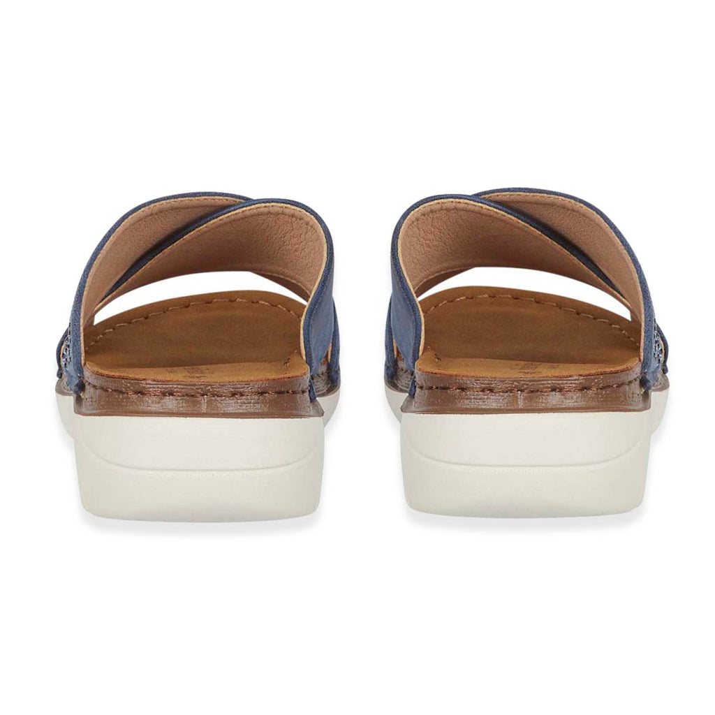 Shoetree Comfort Wisteria Ladies Lightweight Cross Over Mule With Diamante Trim And  Flexible Outsole (Size 5) - Navy_8530106_4